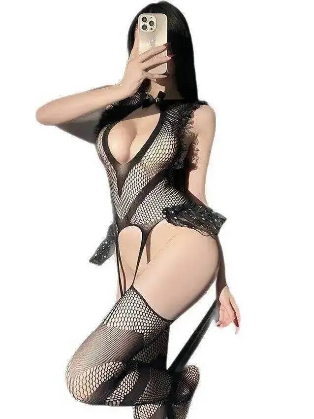 Fishing Equipment Net - Seksi Dantel Trim Balık Ağı Bodystocking