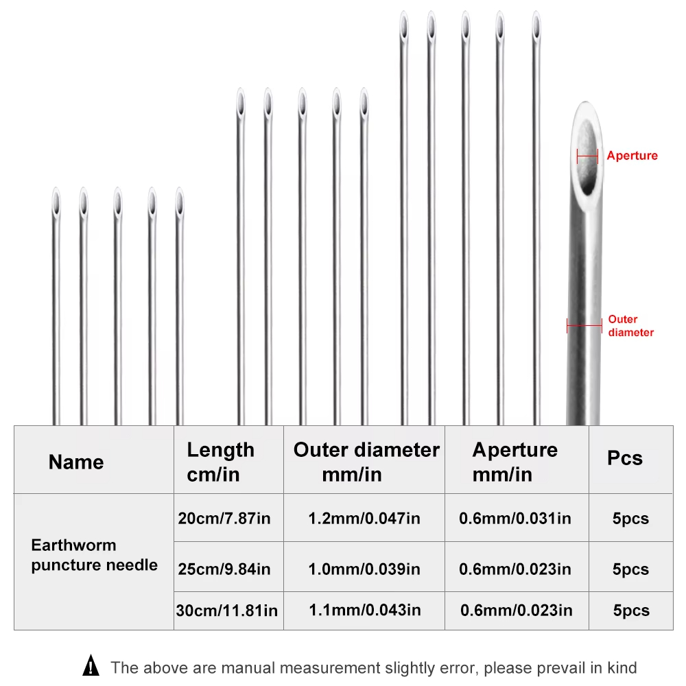 Fishing Equipment Basics - Solucan Delme İğnesi Paslanmaz Çelik Solucan