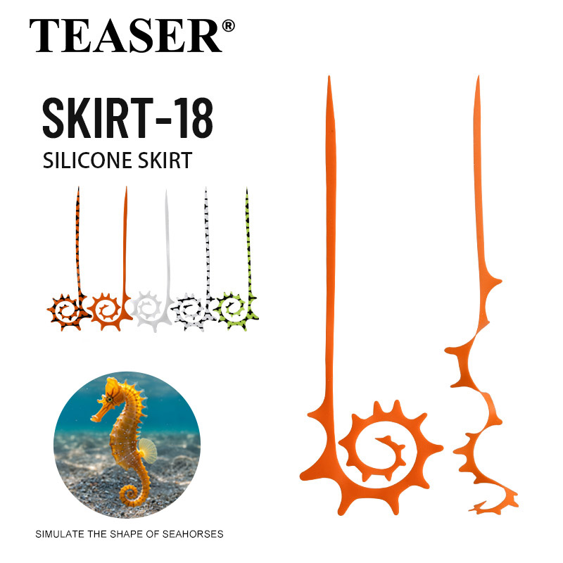 Fishing Equipment Lures - TEASER 5 adet SKIRT-18 145mm Silikon