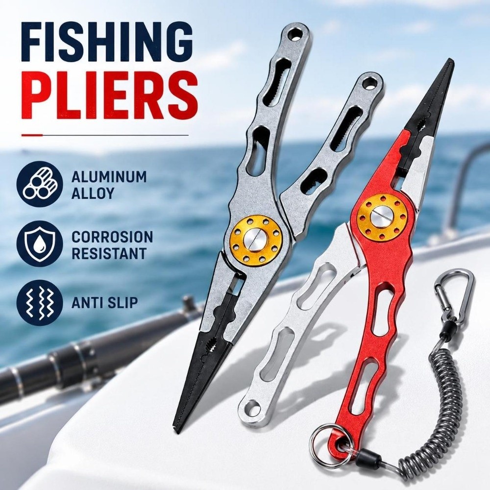 Saltwater Fishing Hook - Alüminyum Alaşımlı Balıkçılık Pensesi, Kaymaz, Hafif,