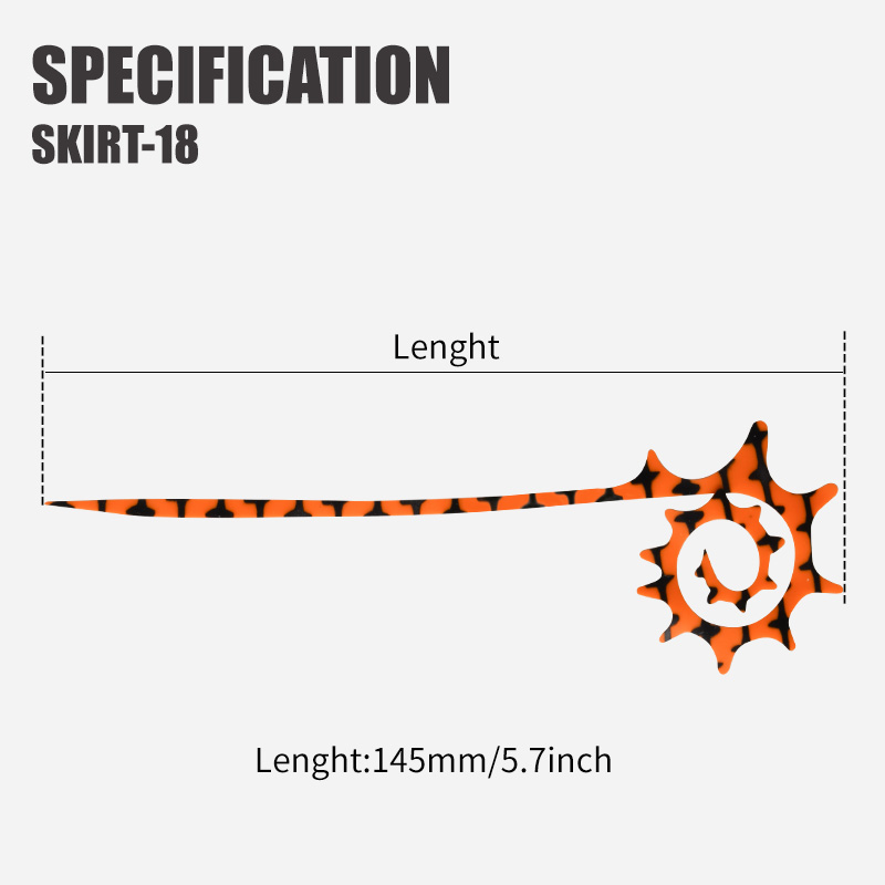 TEASER 5 adet SKIRT-18 145mm S - Fishing Equipment Lures incelemesi ve fiyatı